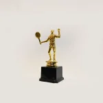 Badminton Trophy - 5.7 Inch, Gold - Image 3