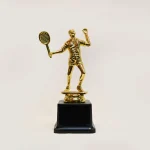 Badminton Trophy - 5.7 Inch, Gold - Image 2