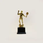 Badminton Trophy - 5.7 Inch, Gold - Image 4