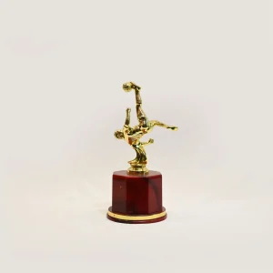 Golden Soccer Bicycle Kick Trophy, 8 inch