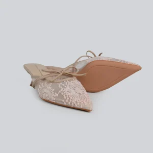Elegant Lace Pointed-Toe Mule || SIZE : 36