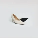 Classic Beige Pointed-Toe Heels, Heels for women, formal shoes for women, Size 38, (23.8 cm) - Image 3