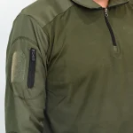 Men's Outdoor Tactical Polo Shirts Long Sleeve Distressed Zipper Pocket Retro Spring Autumn - Image 2