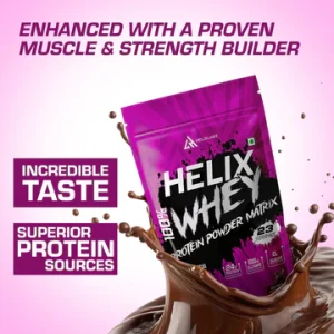 Helix Labz 100% Whey Protein Powder Matrix – 2Lbs (900gm) | 24g Protein