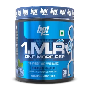 BPI Sports One More Rep Pre-Workout Powder - Increase Energy and Stamina - Intense Strength - Recover Faster - 300 GM-30 servings-Blue Raspberry