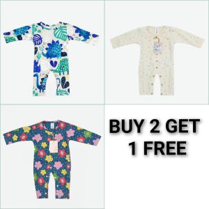 CozyBaby Romper Trio || BUY2 GET 1 FREE || 0-3 month