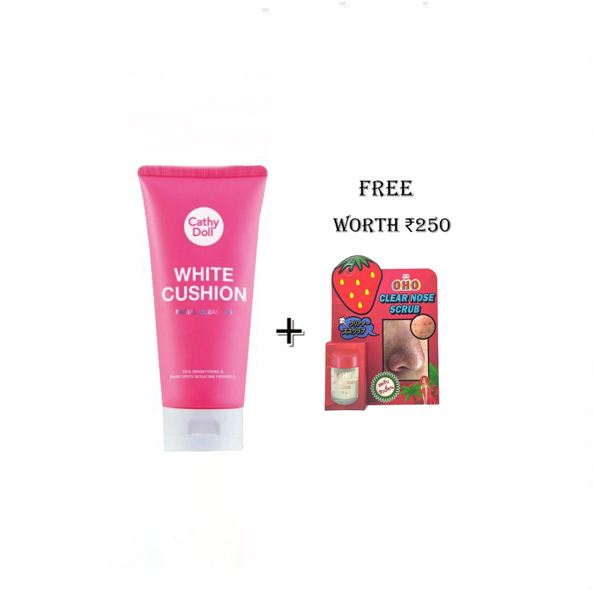 CATHY-~1 Hya Cushion Facial Foam Cleanser || Skin Brightening & Dark spot reducing formula + Free Nose Scrub - Image 1