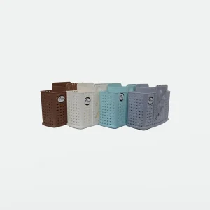 Rishia Leaf-Pattern Multi-Purpose StorRishia Premium Plastic Storage Basket Set – Multi-Color Ventilated Organizers for Home, Kitchen & Office Useage Basket – sage green
