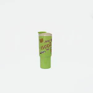 Cute Bear Printed 1500ml Straw Sipper Mug (Green) | water Bottle