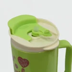 Cute Bear Printed 1500ml Straw Sipper Mug (Green) | water Bottle - Image 4