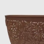 Rishia Leaf-Pattern Multi-Purpose Storage Basket – Light Brown - Image 3