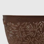 Rishia Leaf-Pattern Multi-Purpose Storage Basket – Light Brown - Image 4