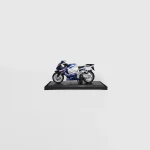 Bburago Suzuki GSX-R1000 R, 1:18 Scale Die-Cast Motorcycle Model, Blue/White, 11 cm Length - Image 3