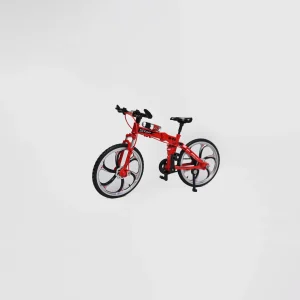 FunBlast Vintage Mini Metal Bicycle – 1:8 Die-Cast Realistic Mount Bike Model, Retro Alloy Classical Cycle Toy for Desktop Ornament, Home Décor, Scene Model (Red)
