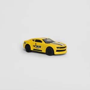 Diecast Car Model Alloy Toy Car Pull Back Toy Vehicle for Boys Girls Kids Gift (Yellow)