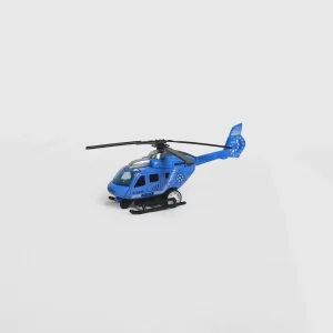 ECOMMZ Die-cast Metal Pull Back Helicopter Toy Toys Made of Die cast Metal with Plastic Pull Back Helicopter toy (Blue)