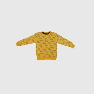 Yellow graphic sweatshirt for boys