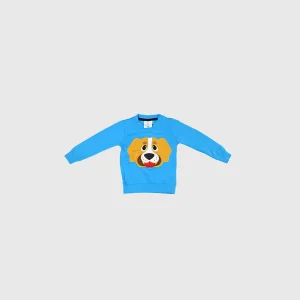 Blue Long-Sleeved Sweatshirt For Children