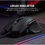 Corsair Ironclaw RGB Optical FPS/MOBA Gaming Mouse - 18000 DPI Optical Sensor - Black - Image 2