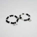 Friendship and Couples Bracelet with Stainless Steel Charm - Image 2