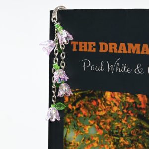 Metal Bookmark with lily-of-the-valley charm(pink)