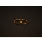 Anti-Tarnish Classic Carved Gold Earings (3.5 cm) - Image 2