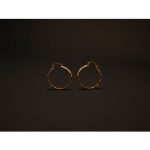 Anti-Tarnish Classic Carved Gold Earings (3.5 cm) - Image 4