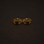 Aurelia Filigree Gold Finish Mini Hoop Earring - Image 5