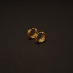 Aurelia Filigree Gold Finish Mini Hoop Earring - Image 4