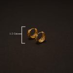 Aurelia Filigree Gold Finish Mini Hoop Earring - Image 3