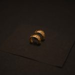 Aurelia Filigree Gold Finish Mini Hoop Earring - Image 2