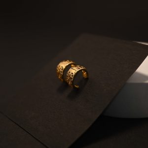 Aurelia Filigree Gold Finish Mini Hoop Earring