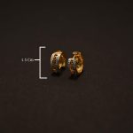 Olympian Gold Greek Key Huggie Hoops Earring - Image 5