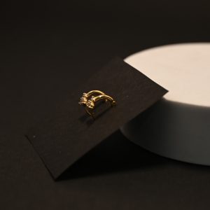 Luna Spark Gold Huggies Earring