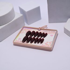 Sheglam Deep Wine Almond Press-On Nails
