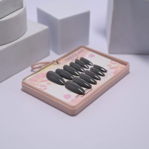 Sheglam Charcoal Grey Almond Press-On Nails
