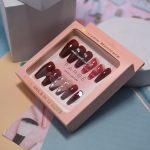 Reusable Artificial Fake Nail Set(Maroon)