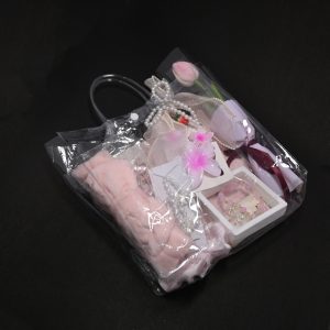 Gift Hamper Wrap Bag Reusable Transparent PVC Tote Bag Valentine's Day