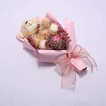 The Sweetheart Snuggle Teddy & Dried Bloom Bouquet - Image 2