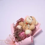 The Sweetheart Snuggle Teddy & Dried Bloom Bouquet - Image 3