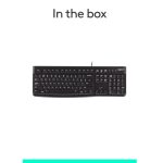 Logitech K120 Wired Keyboard for Windows, USB Plug-and-Play, Full-Size, Spill-Resistant, Curved Space Bar, Compatible with PC, Laptop - Image 2