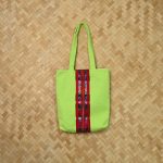 Mizo Handmade Green Ethnic Tote Bag