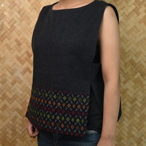 Mizo Handcrafted Bloom Black Top