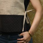 Mizo Traditional Beige Noir Artisan Top - Image 3
