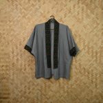 Mizo Ash Grey Handwoven Trim Off Shoulder Shirt Coat (Exclusive Product) - Image 5
