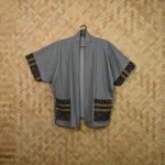 Mizo Ash Grey Handwoven Trim Off Shoulder Shirt Coat (Exclusive Product) - Image 4