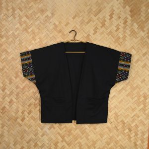 Exclusive Zopar Variety Fusion Kimono Jacket in Classic Black with Authentic Mizo Puan Accents (One-Piece Only)