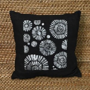 Exclusive Single-peace Handmade & Hand-Painted Black Throw Pillow (Complete Pillow-Single Peace Only)