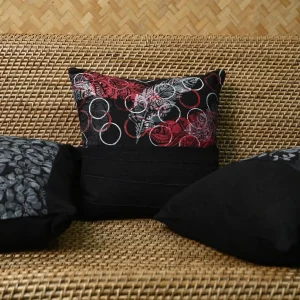 Hand-Painted Rings Accent Pillow