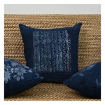 Exclusive Handmade Hand-Painted Indigo Cushion Cover